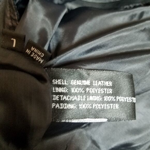 WILDA Snap Closure Leather Vest Large - Picture 7 of 8